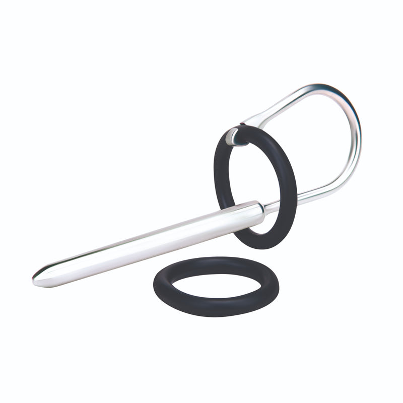 Load image into Gallery viewer, Prowler RED Urethral Plug &amp; Ring Silver Black
