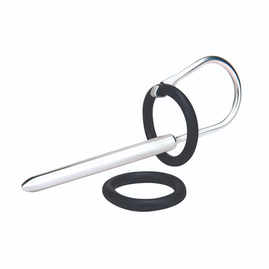 Prowler RED Urethral Plug & Ring Silver Black
