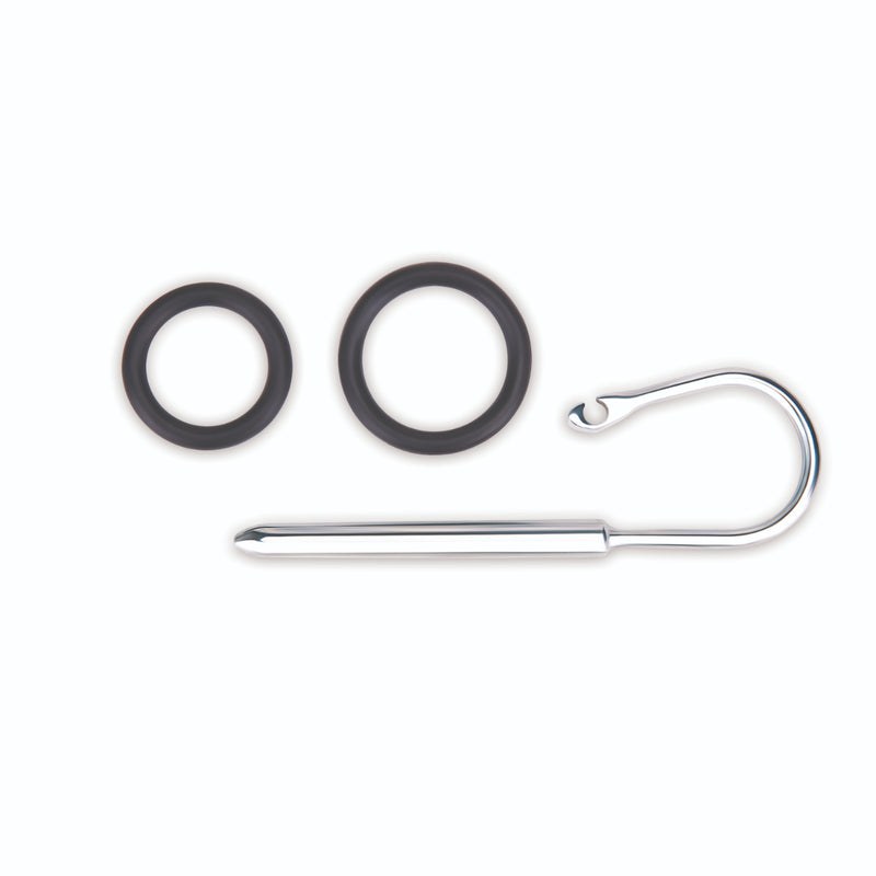 Load image into Gallery viewer, Prowler RED Urethral Plug &amp; Ring Silver Black
