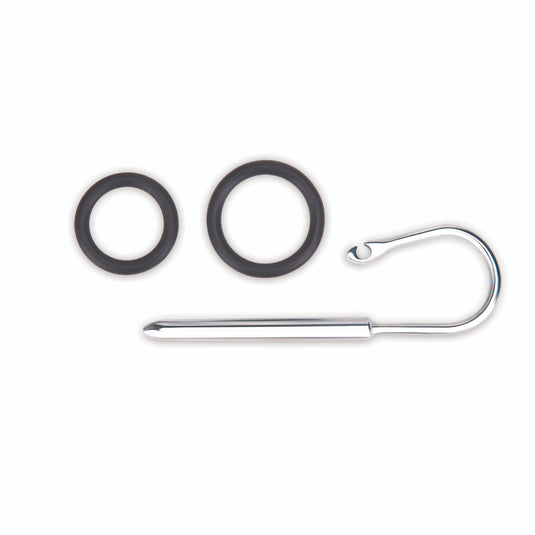 Prowler RED Urethral Plug & Ring Silver Black