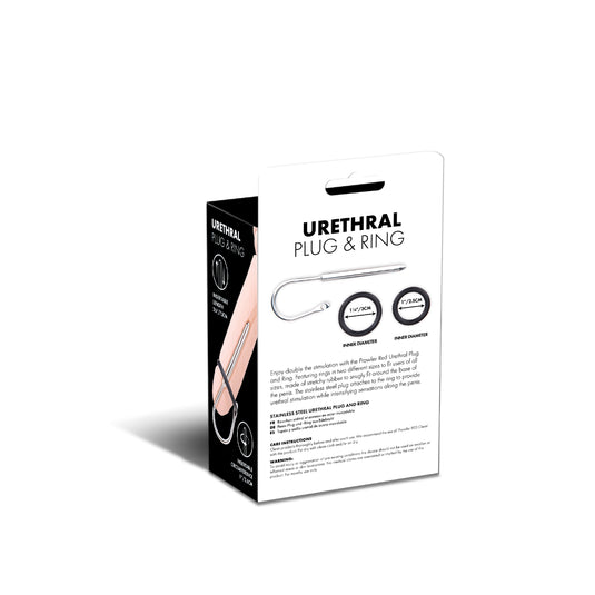 Prowler RED Urethral Plug & Ring Silver Black