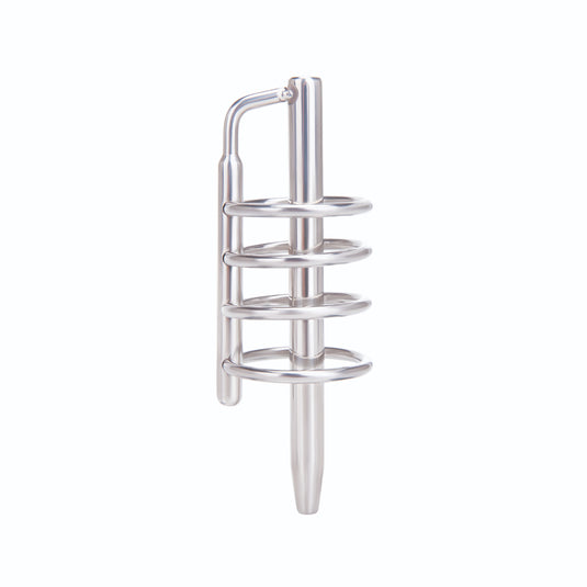 Prowler RED Urethral Plug & Cage Silver