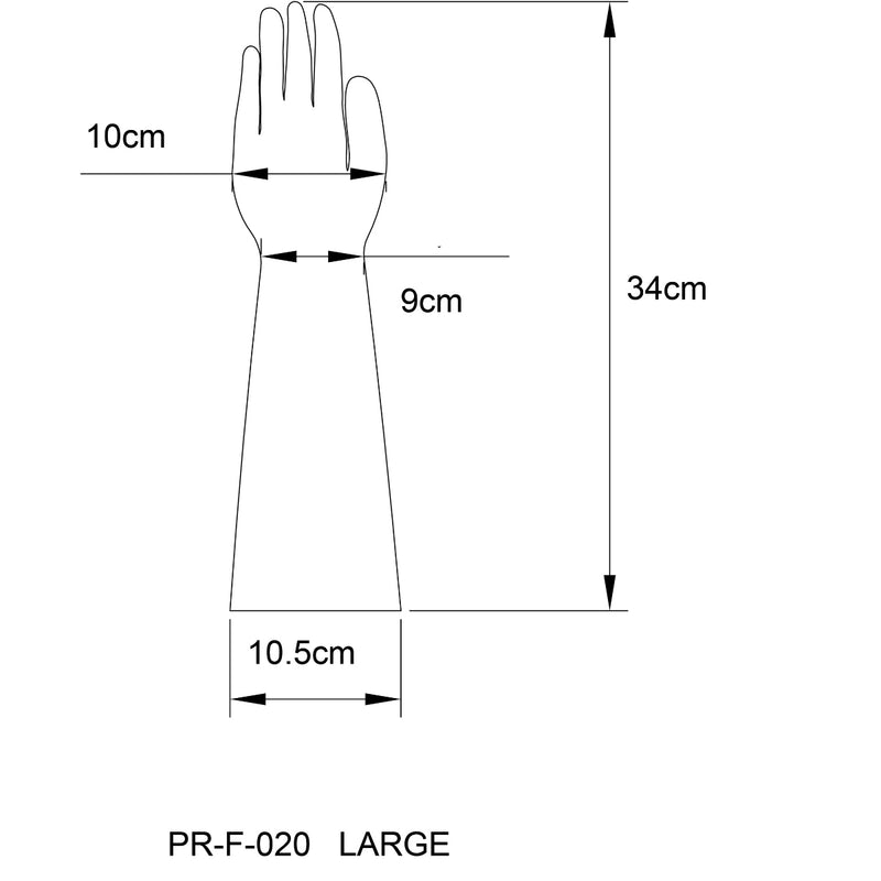 Load image into Gallery viewer, Prowler RED Wrist Length Latex Gloves Black Large
