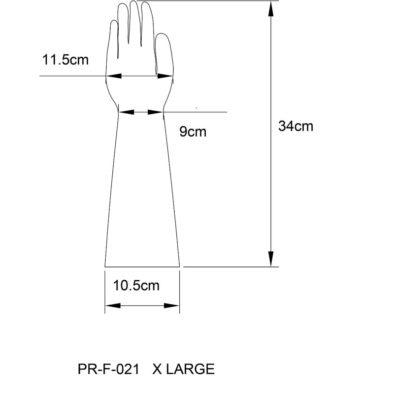 Load image into Gallery viewer, Prowler RED Wrist Length Latex Gloves Black XL
