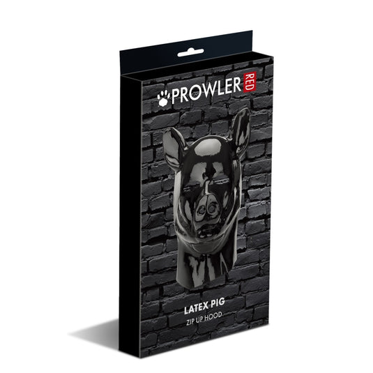 Prowler RED Latex Pig Hood Black