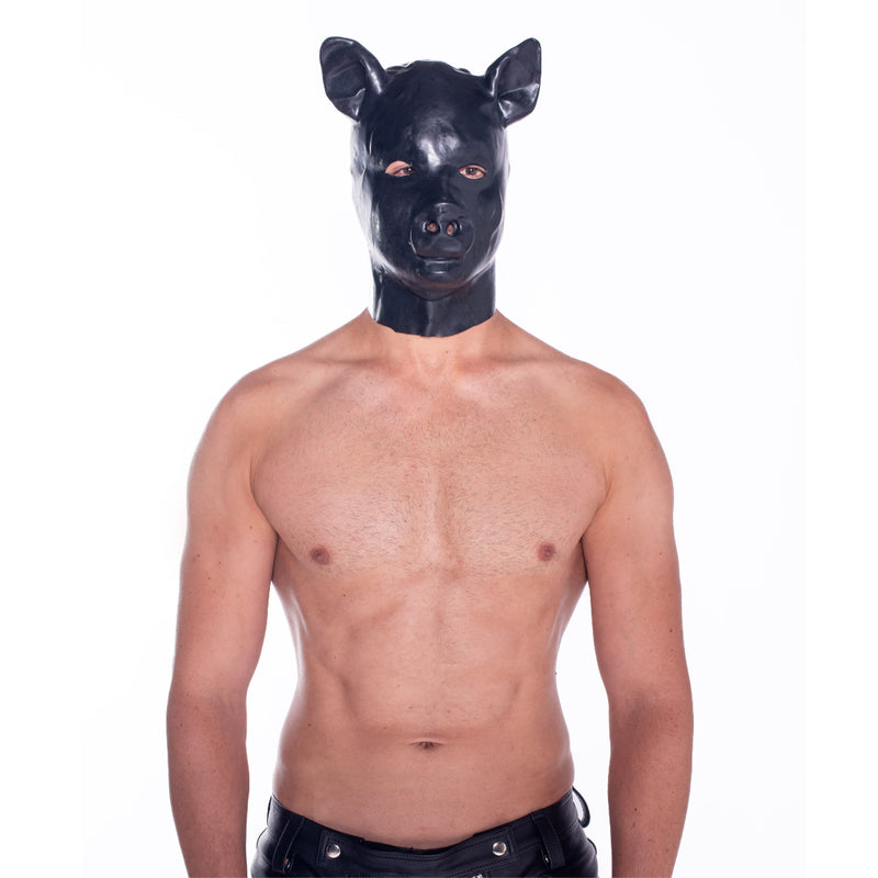 Load image into Gallery viewer, Prowler RED Latex Pig Hood Black

