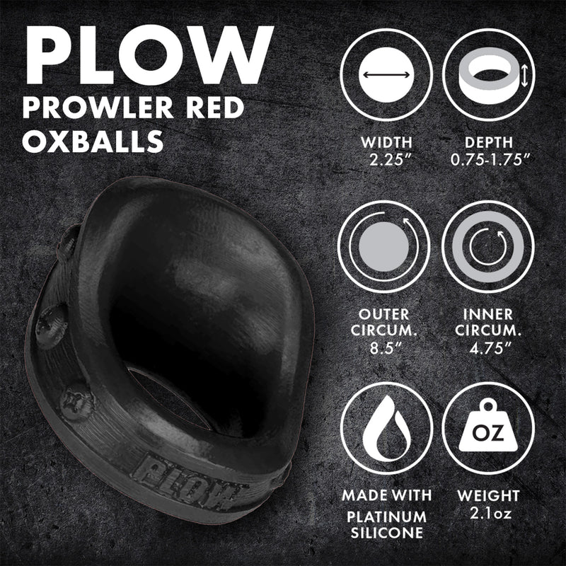 Load image into Gallery viewer, Prowler RED By Oxballs PLOW Cock Ring Black
