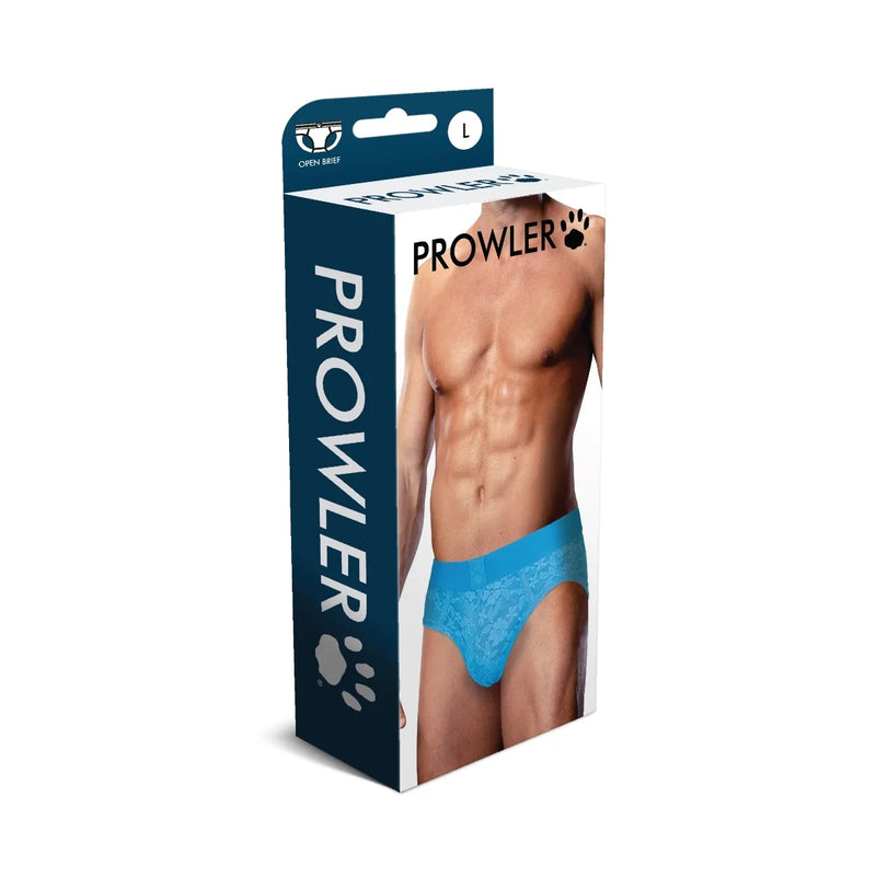 Load image into Gallery viewer, Prowler Lace Backless Brief Neon Blue
