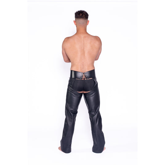 Prowler RED Leather Chaps Black