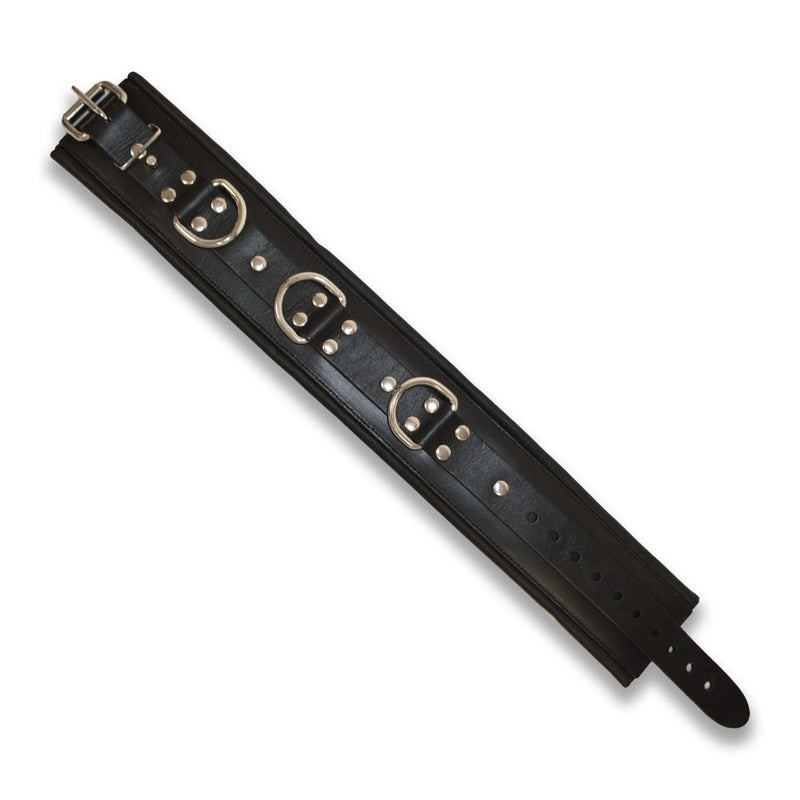 Load image into Gallery viewer, Prowler RED Leather Lockable Collar Black
