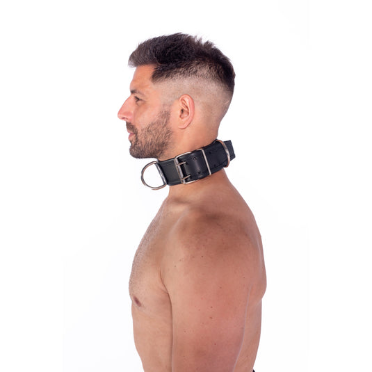 Prowler RED Leather Collar Black