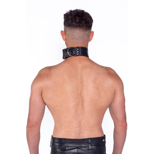 Prowler RED Leather Collar Black