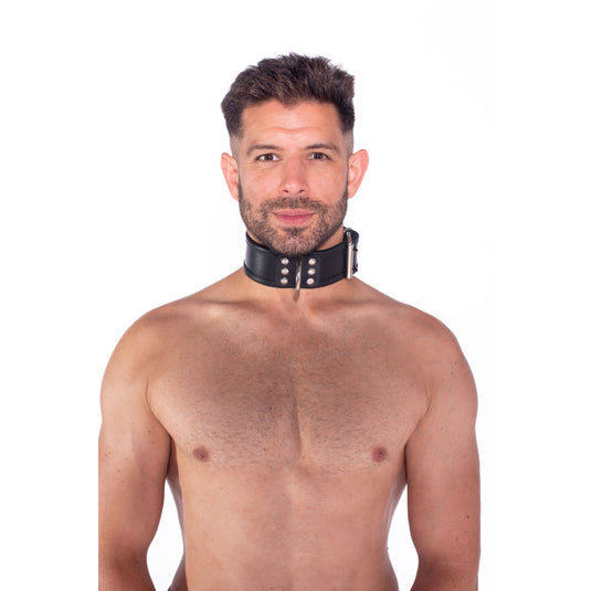 Prowler RED Leather Collar Black