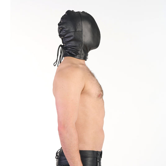 Prowler RED Leather Double Hood With Front Zipper Black