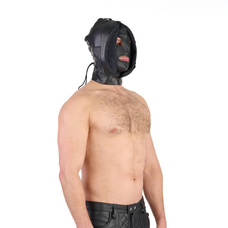Load image into Gallery viewer, Prowler RED Leather Double Hood With Front Zipper Black
