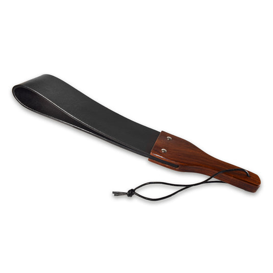 Prowler RED Leather & Wood Flapper Paddle