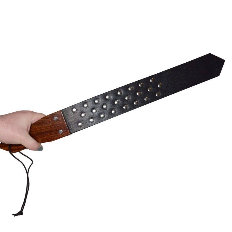 Load image into Gallery viewer, Prowler RED Leather &amp; Wood Studded Paddle
