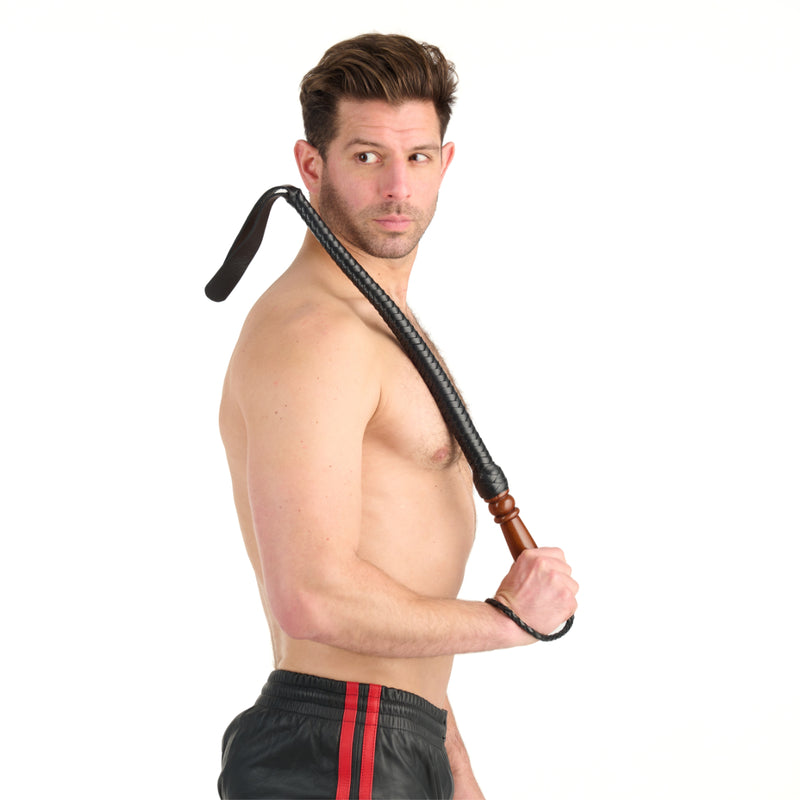 Load image into Gallery viewer, Prowler RED Wooden Handle Hunter Paddle Whip Black
