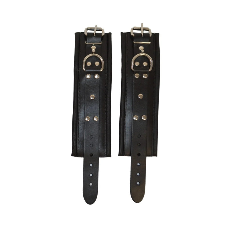Load image into Gallery viewer, Prowler RED Leather Lockable Wrist Restraints Black
