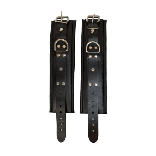 Prowler RED Leather Lockable Ankle Restraints Black