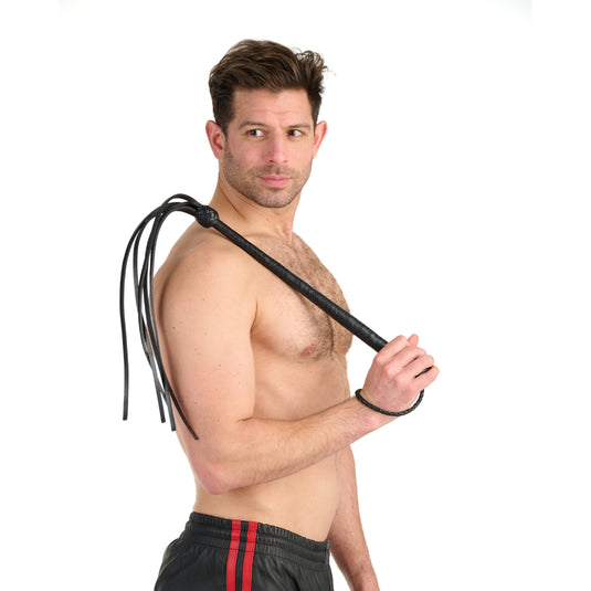 Prowler RED Long Handled Whip Black