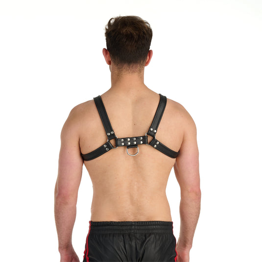 Prowler RED Leather Bull Harness Black
