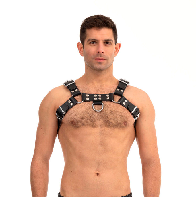 Prowler RED Leather Butch Harness Black