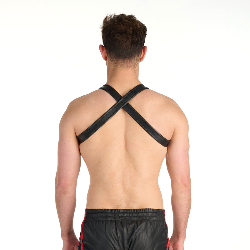 Load image into Gallery viewer, Prowler RED Leather Cross Harness Black Red
