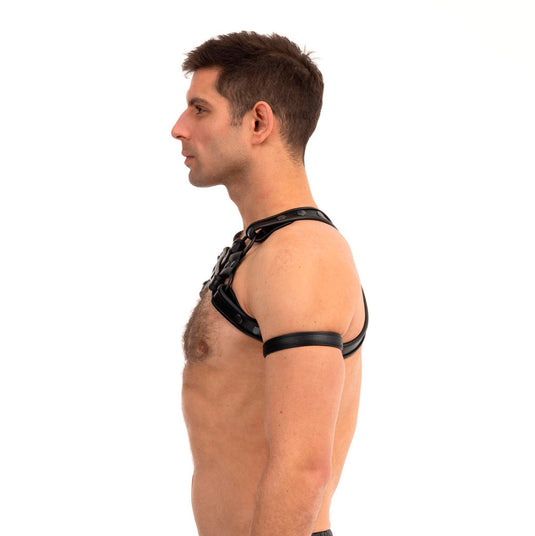 Prowler RED Leather Cross Harness Black
