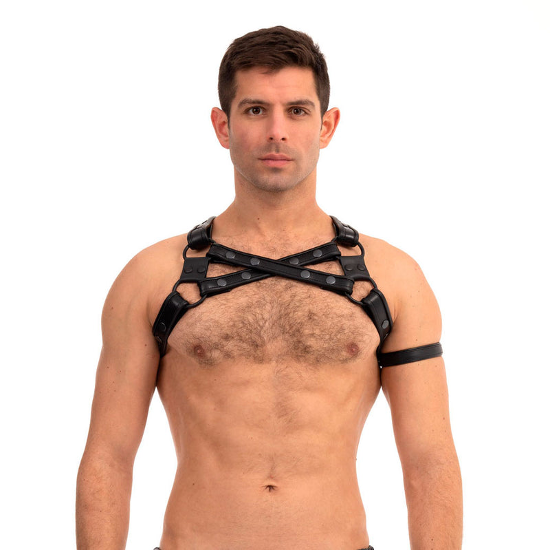 Load image into Gallery viewer, Prowler RED Leather Cross Harness Black
