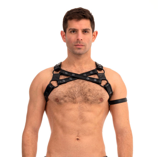Prowler RED Leather Cross Harness Black