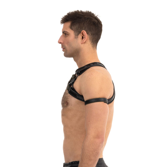 Prowler RED Leather Cross Harness Black Green Small Medium