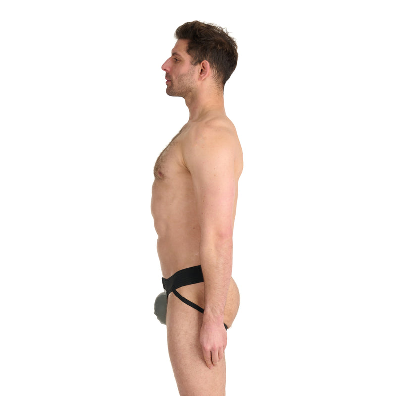 Load image into Gallery viewer, Prowler RED Leather Pouch Jock Strap Black Grey
