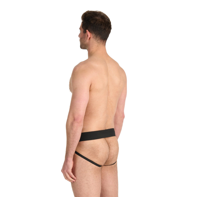 Load image into Gallery viewer, Prowler RED Leather Pouch Jock Strap Black Grey
