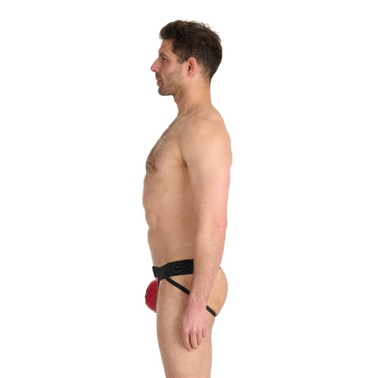 Prowler RED Leather Pouch Jock Strap Black Red