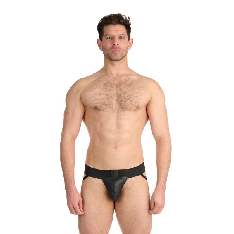 Load image into Gallery viewer, Prowler RED Leather Pouch Jock Strap Black
