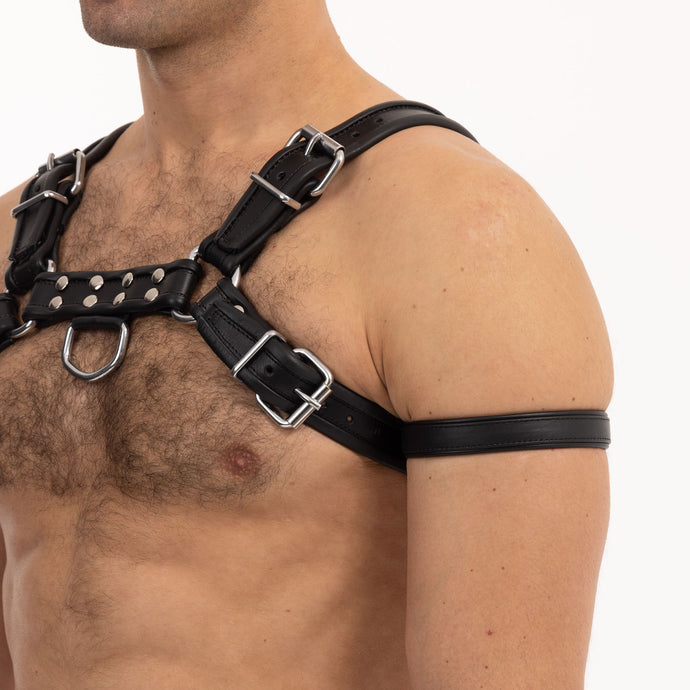 Prowler RED Leather Bicep Band Black