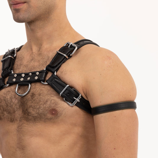 Prowler RED Leather Bicep Band Black Green