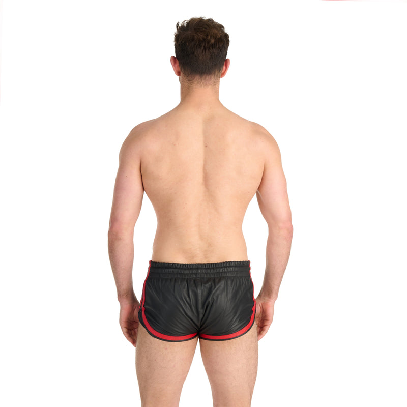 Load image into Gallery viewer, Prowler RED Leather Sports Shorts Black Red
