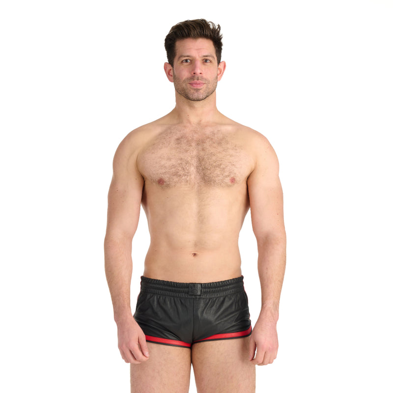 Load image into Gallery viewer, Prowler RED Leather Sports Shorts Black Red
