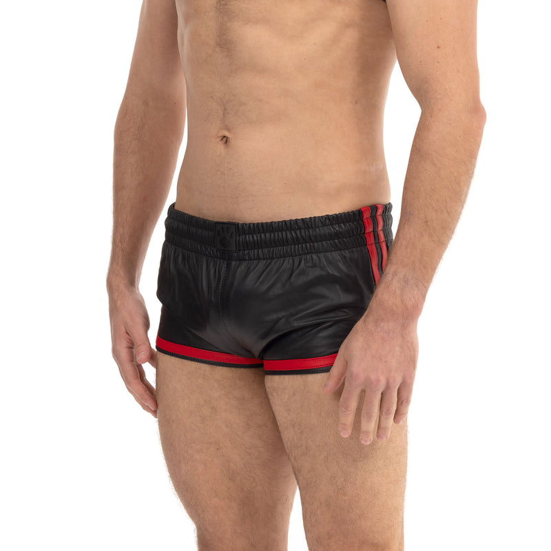 Load image into Gallery viewer, Prowler RED Leather Sports Shorts Black Red
