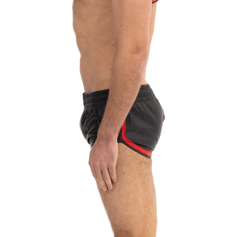 Load image into Gallery viewer, Prowler RED Leather Sports Shorts Black Red
