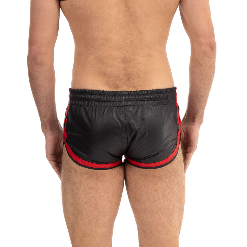 Load image into Gallery viewer, Prowler RED Leather Sports Shorts Black Red
