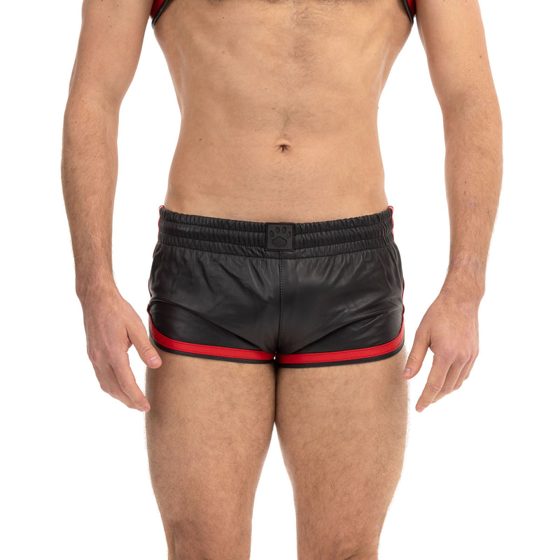 Load image into Gallery viewer, Prowler RED Leather Sports Shorts Black Red
