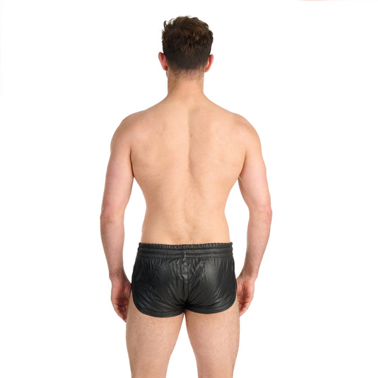 Prowler RED Leather Sports Shorts Black