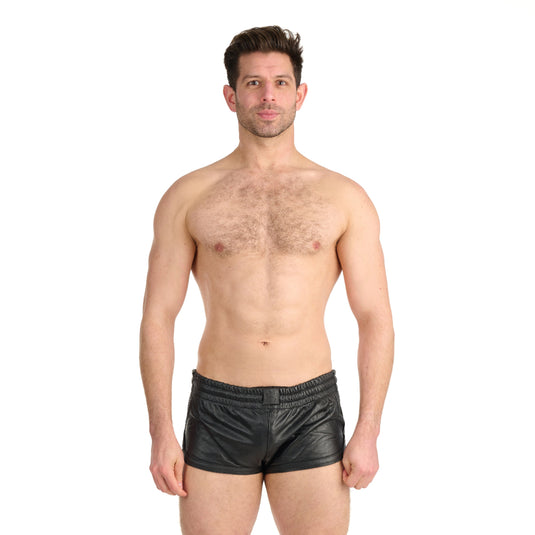 Prowler RED Leather Sports Shorts Black