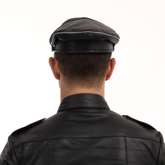 Prowler RED Leather Military Cap Black Grey