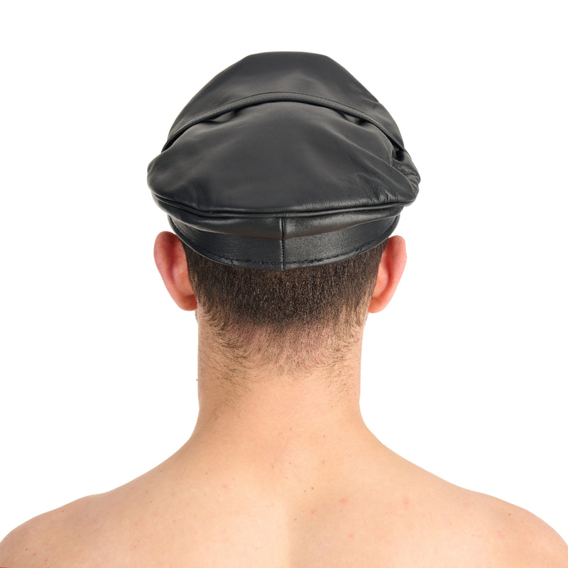 Load image into Gallery viewer, Prowler RED Leather Military Cap Black
