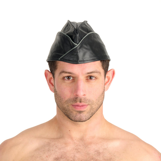 Prowler RED Leather Triangle Cap Black Grey