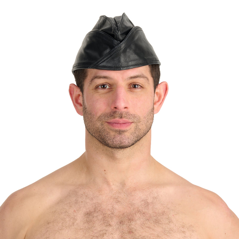 Load image into Gallery viewer, Prowler RED Leather Triangle Cap Black
